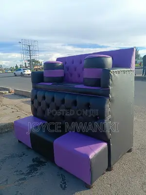 Pedicure Seat, Purple Black 2 Seater With Armrest 