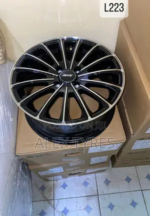 Size 14 Inches Black Sliver Alloy Rims Set