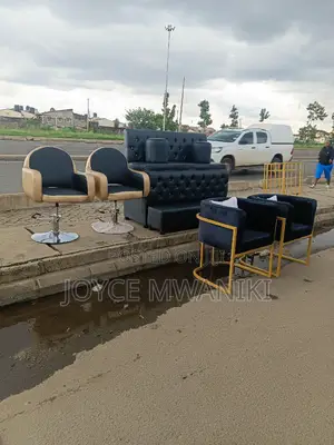 Salon Chairs 2, Pedicure Seat 3 Seater, and 2 Manicure Seats