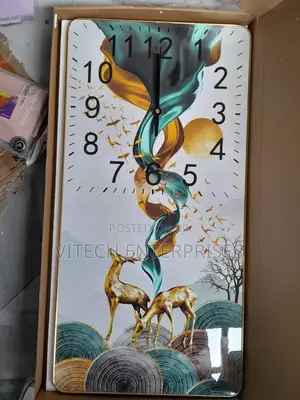 Rectangular Crystal Porcelain Clock