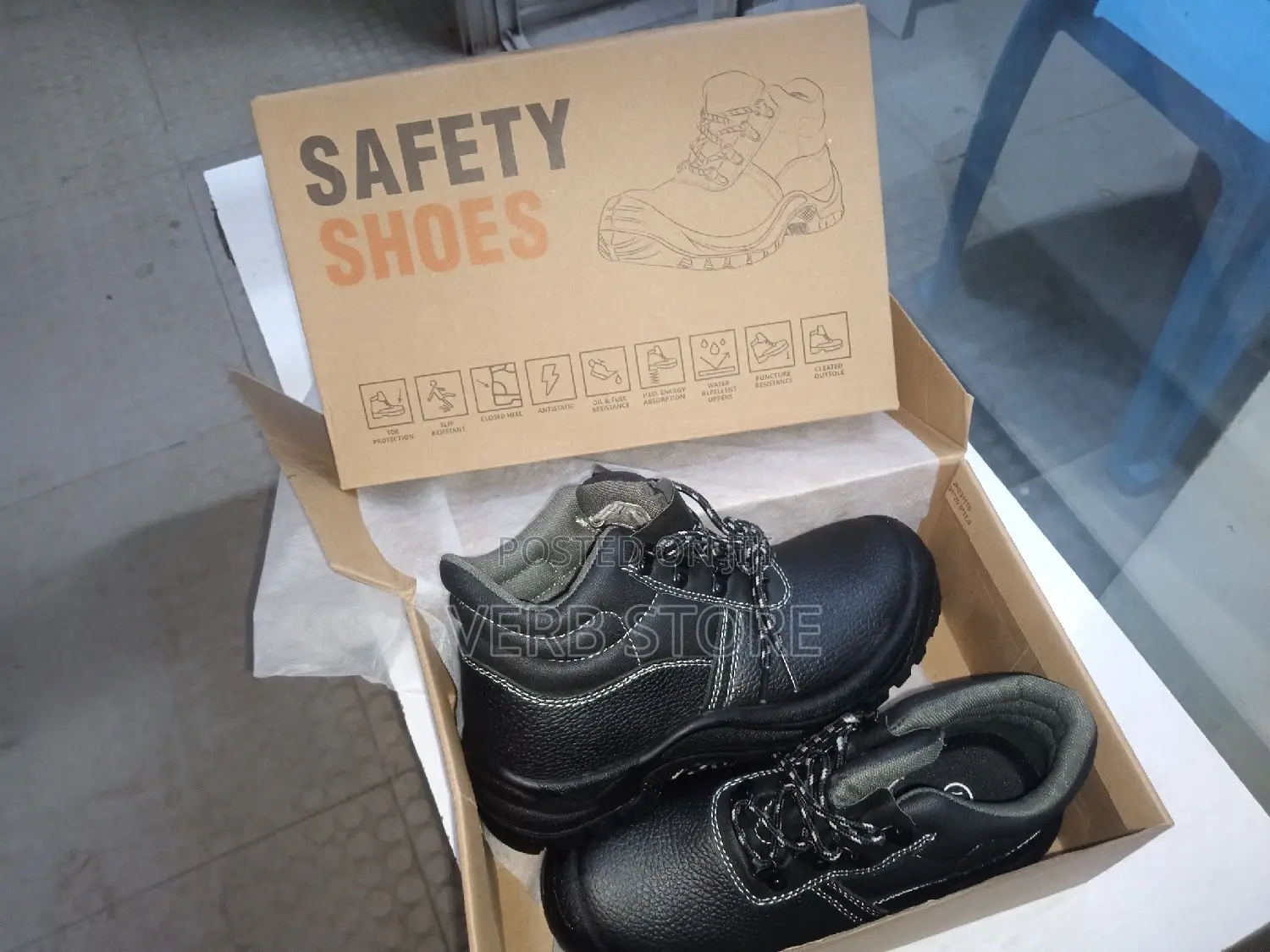 Black Safety Boots 36-46 Sizes