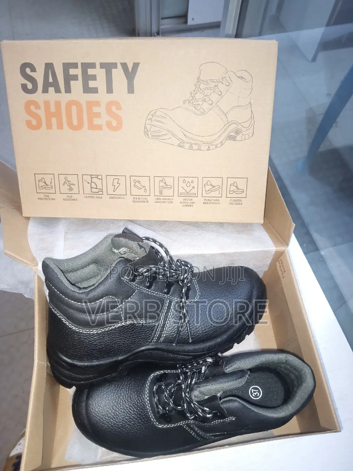 Black Safety Boots 36-46 Sizes