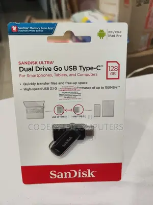 Sandisk 128gb Dual Drive Go Usb Type-c || Sandisk 128gb