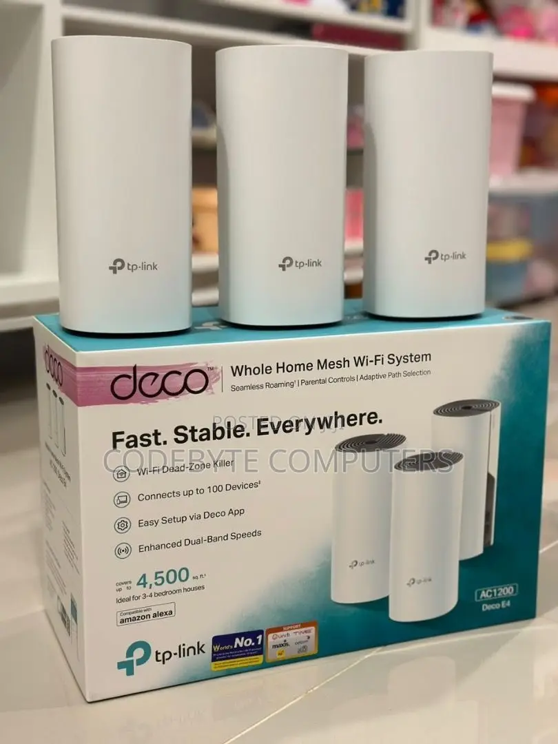 Tp-Link Deco E4 (3 Pack) Whole Home Mesh Wi-Fi System