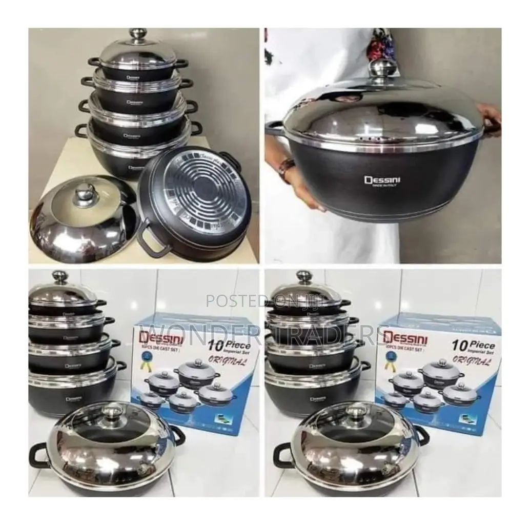 10pcs Dessin Original Black Kitchen Cookware Set