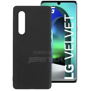 Case for LG Velvet 5G Pouch Silicone Case Matt Black Cover B