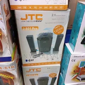 New JTC 2.1ch Mtungi Speaker-12,000w-J-801 Pro+Free Mic