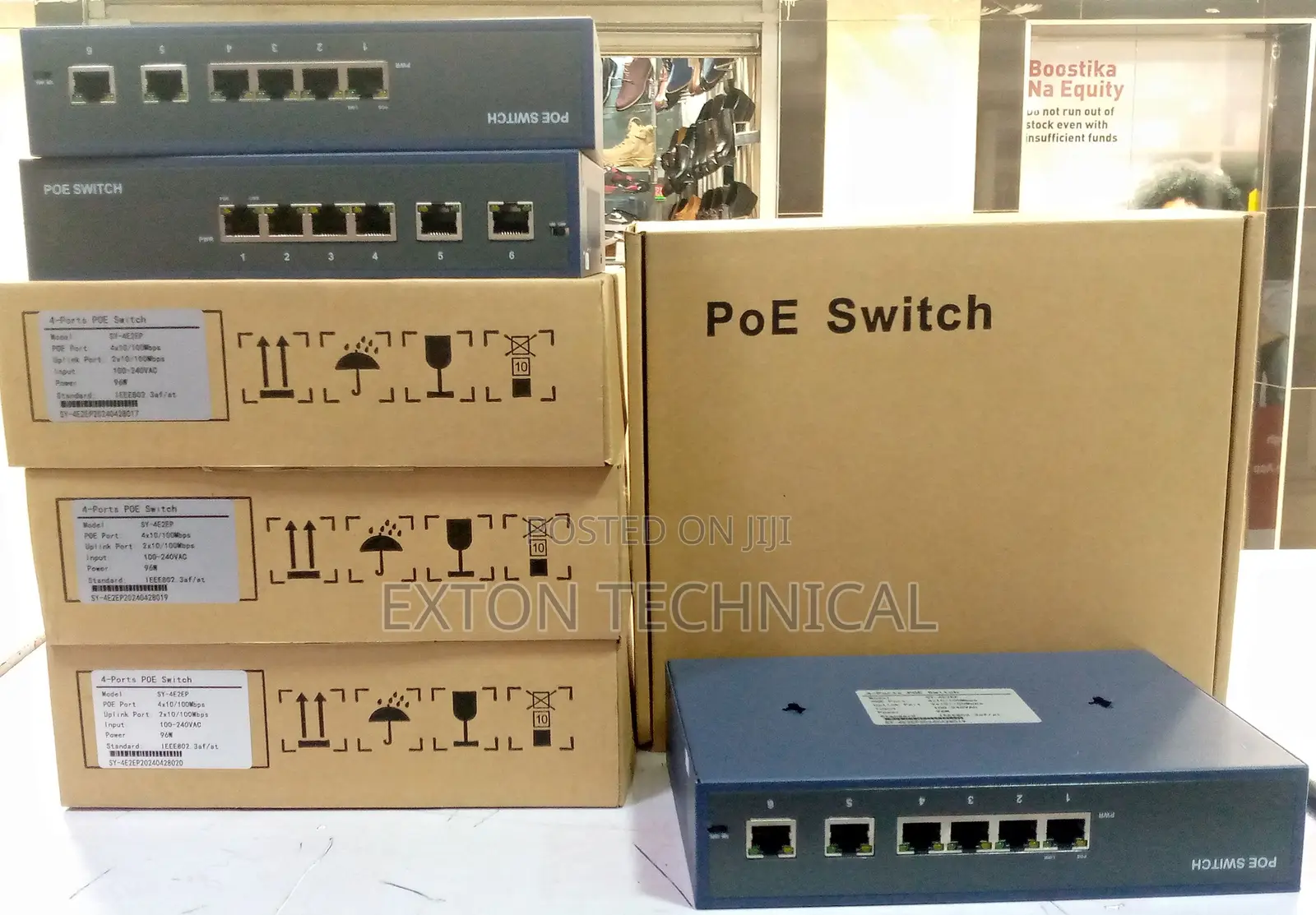 4port Poe Switch 10/100mbps With 2 Uplinks Port