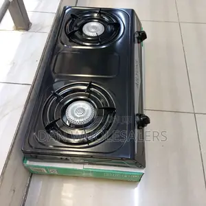 AILYONS GS013-2 Gas Cooker Stainless Double Burner Black