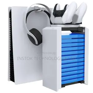 DOBE Vertical Stand With Game Rack Controller Charging Doc