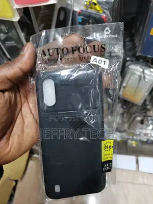 Back Cover for SAMSUNG GALAXY A01 (Black, Grip Case, Pack O