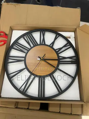 *Antique Wall Clock With Bamboo Detail