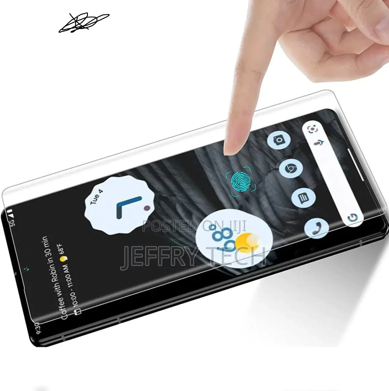 Google Pixel 7 Pro Glass Screen Protector UV Light Curved Gl