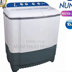 White 10kgs Nunix Top Load Twin Tub Washing Machinenu10-2009