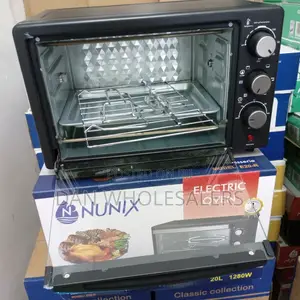 Brand New Nunix 20L Electric Oven With Grill (3 Knobs