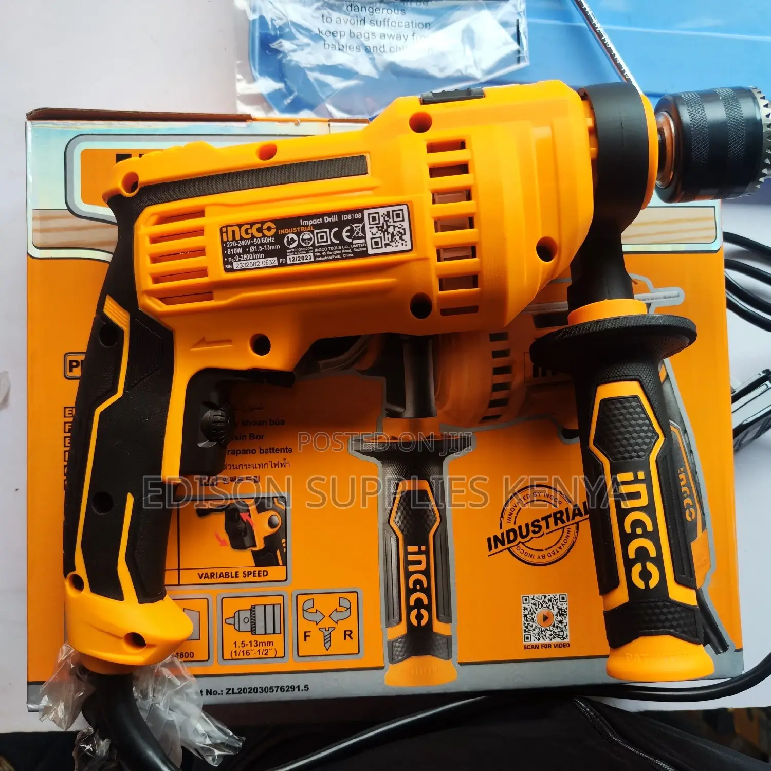 Drill Ingco Impact Drill 810 Watts Hammer Drills