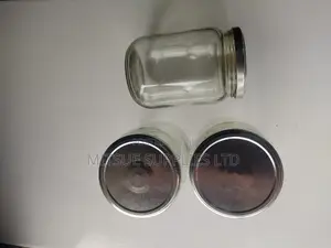 Set of 10 Mason/Glass Jars 720ml With Silver Lids- 82x132mm
