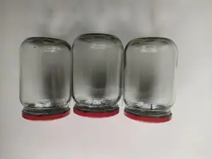 Set of 10 Mason/Glass Jars 720ml With Red Lids- 82x132mm