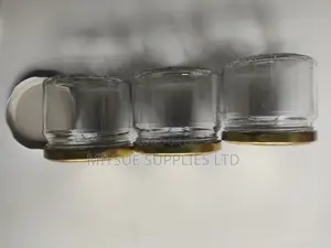 Set of 15 Mason/Spice Jars 330ml With Gold Lids- 82x75mm