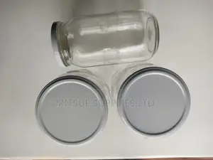Set of 10 Mason/Glass Jars 1000ml With White Lids- 82x180mm