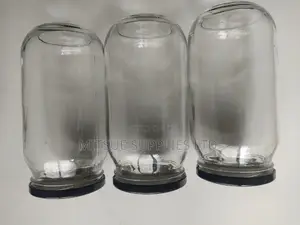 Set of 10 Mason/Glass Jars 1000ml With Black Lids- 82x180mm