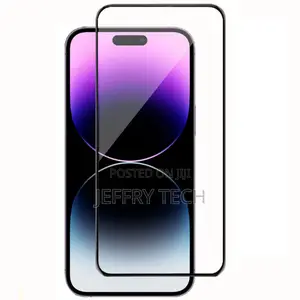 iPhone 15 Pro Full Cover Glass Screen Protector (Black)