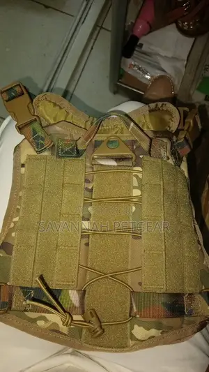 Tactical Dog Harness Leash Desert Color - Medium Size