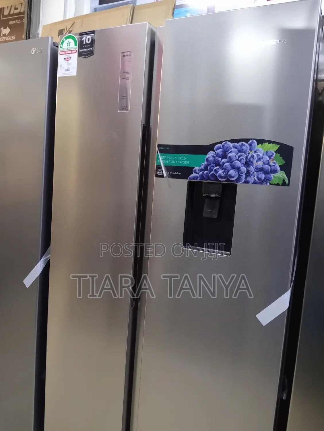 Hisense REF518DR 518L Side by Side Frost Free Refrigerator