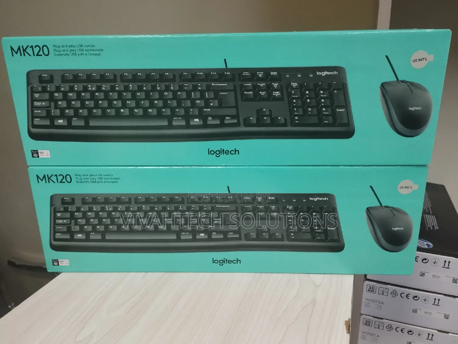 Logitech MK120^ Logitech MK120 USB Corded Keyboard And Mouse
