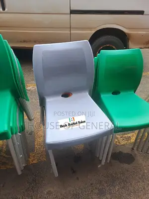 Gray Armless Plastic Chair