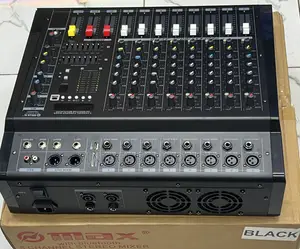 Max 8 Channel Powered Mixer Amplifier W/T Bluetooth USB BK