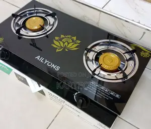 AILYONS GS014-5, 2 Burner Glass Top Gas Cooker