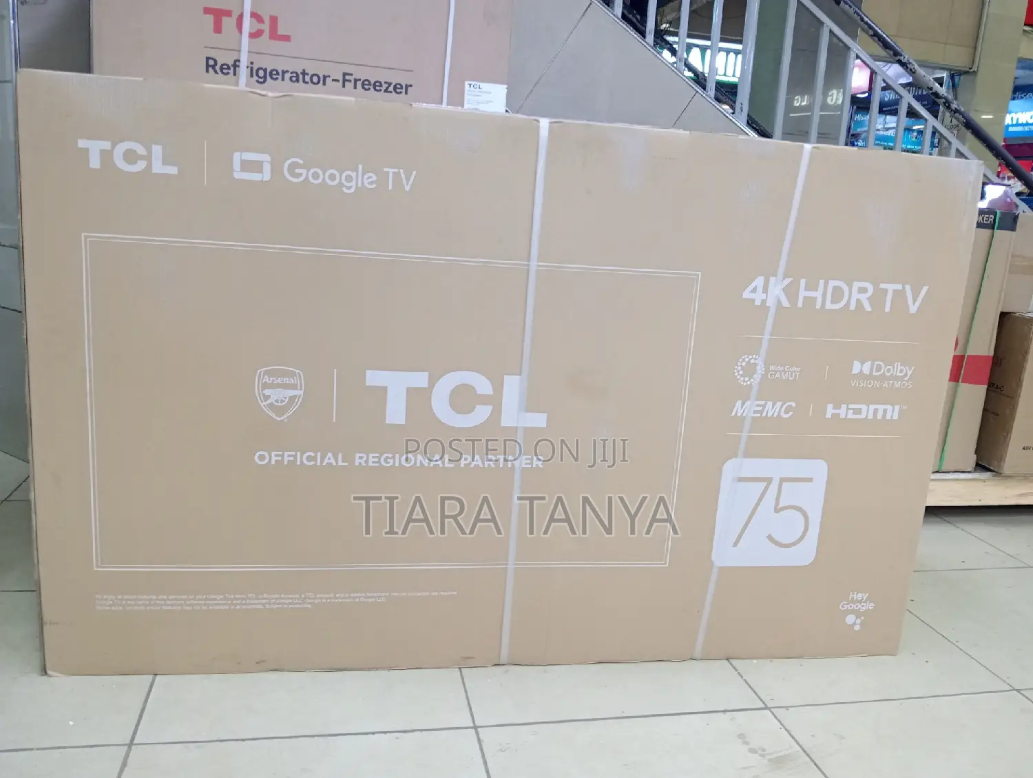 TCL 75" Smart UHD Google Frameless Tv