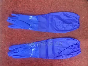 Blue Long PVC Gloves