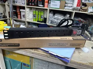 6-Way Metallic Black Power Distribution Unit(Pdu)