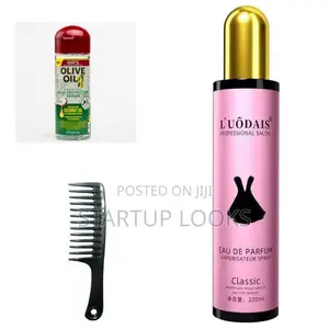 Heat Protection Serum, Wide Tooth Comb, Hair Spray