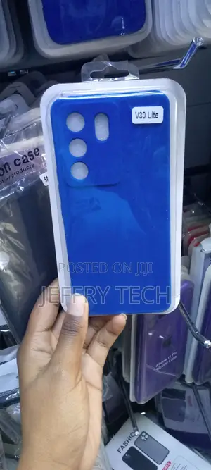 Vivo V30 Lite Case, Black Shockproof Bumper Sleeves,