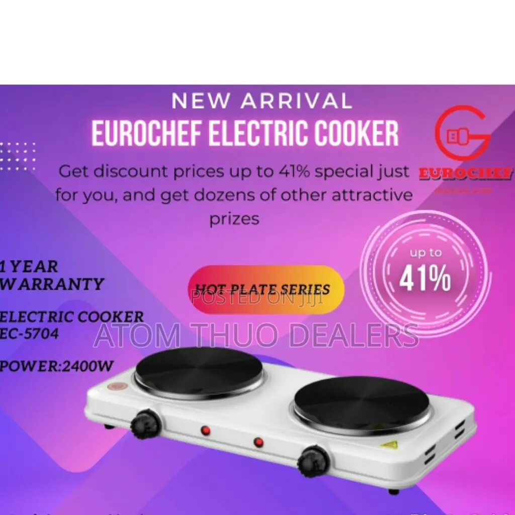 Double Plate Electric Cooker Eurochef