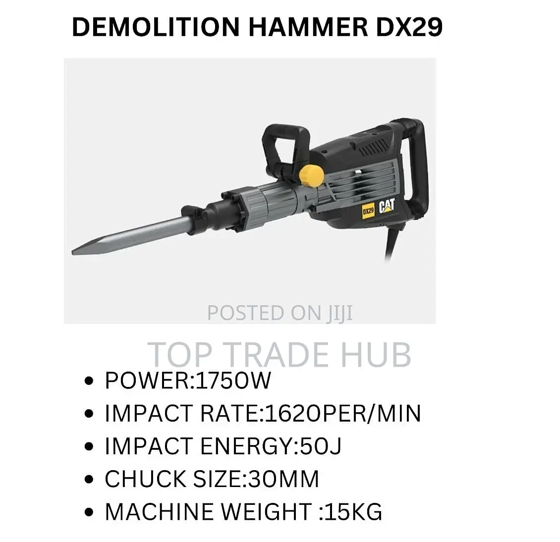CAT Demolition Hammer Drill Dx29 1750w