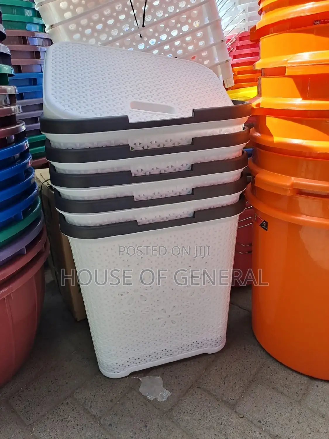 Laundry Basket With a Lid  Big Size 46*42*32
