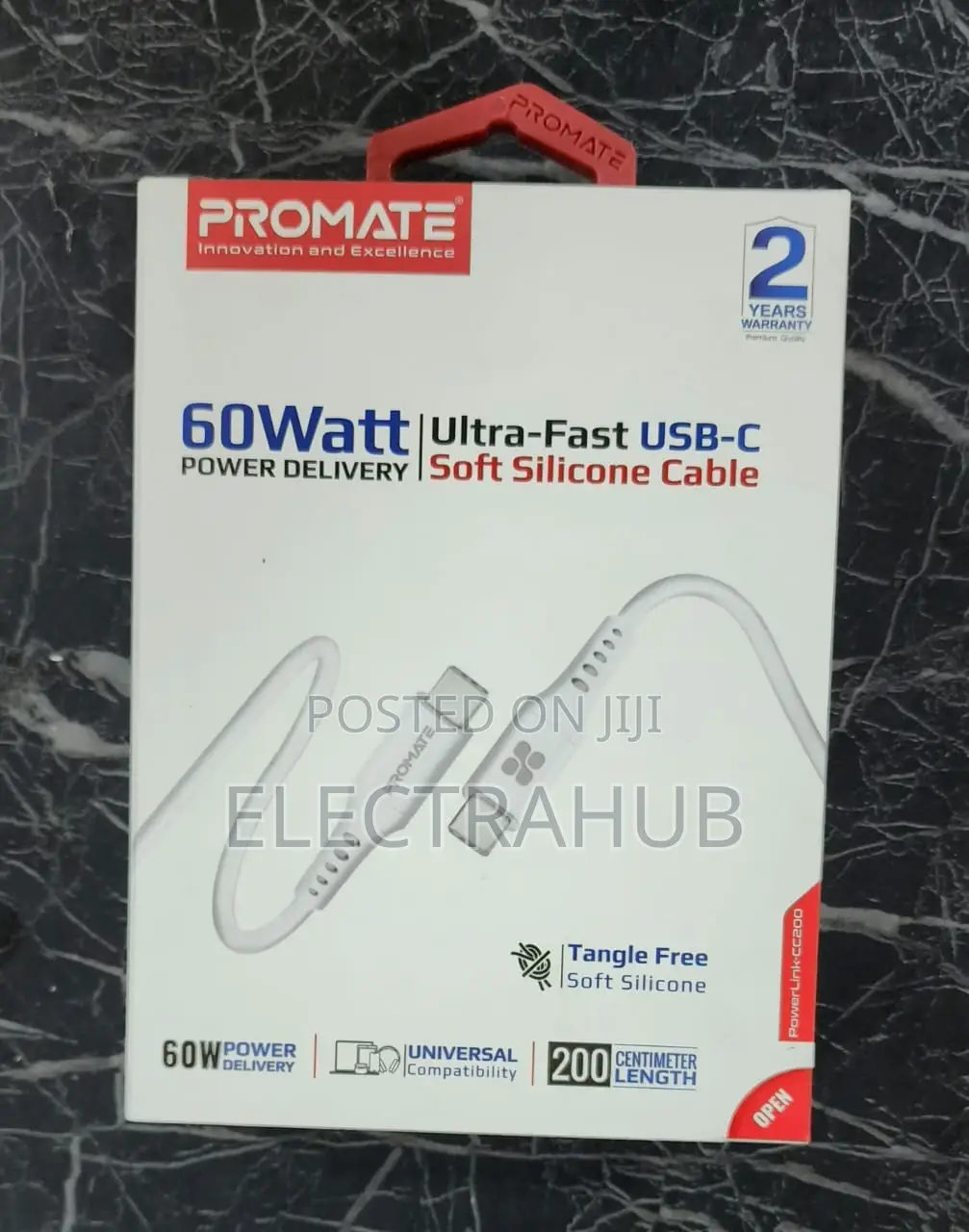Promate 60W USB-C to USB-C Data and Charge Cable