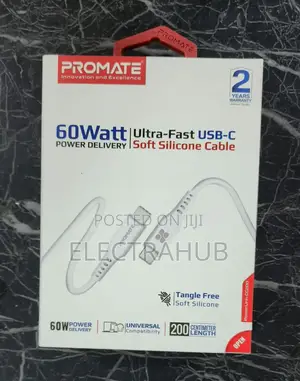 Promate 60W USB-C to USB-C Data and Charge Cable