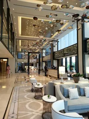 Mall Hotel Lobby Hall Godown Gypsum Interior Design Lighting