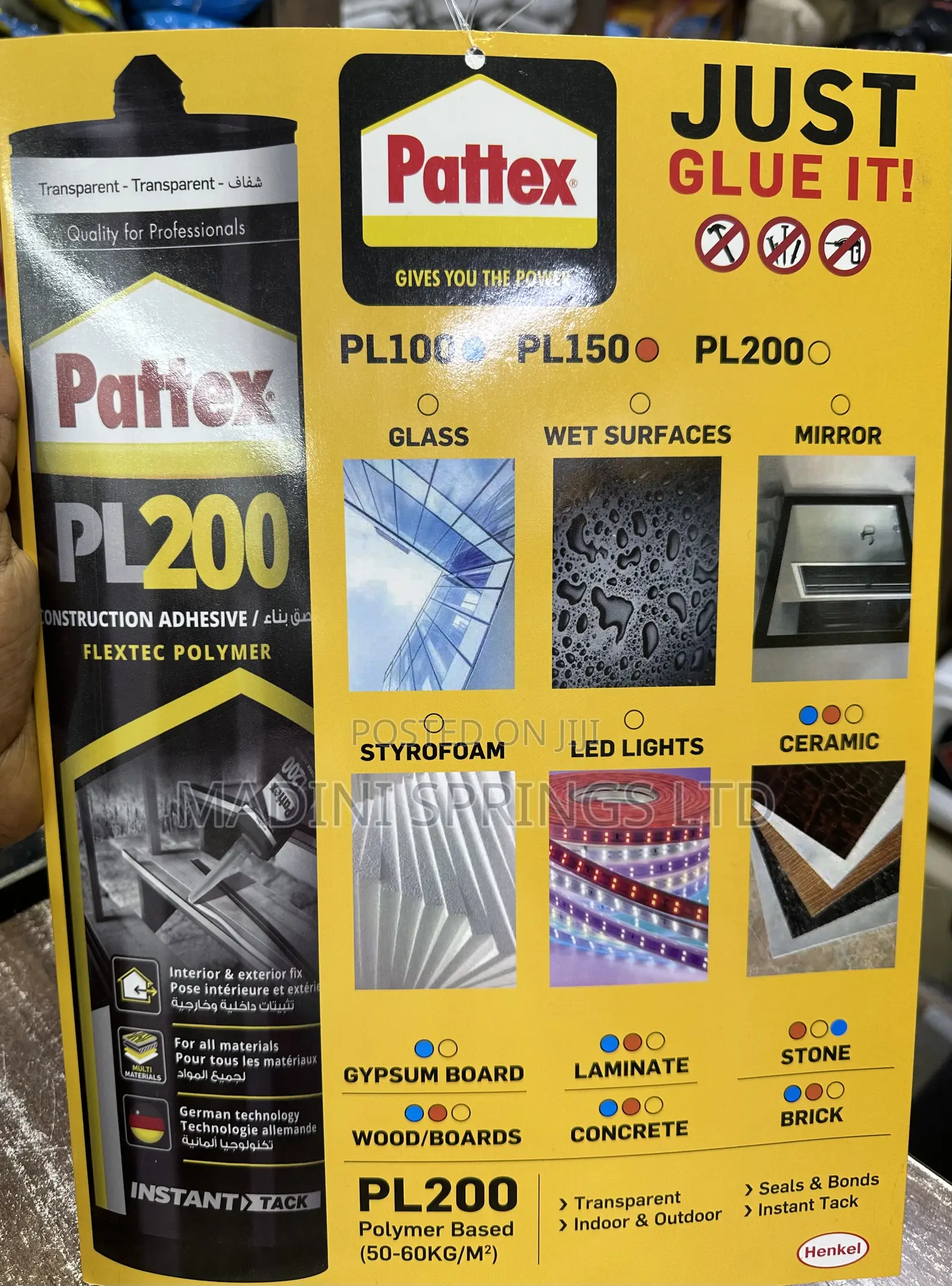 Pattex Pl200 (Polymer Based) Transparent,290g