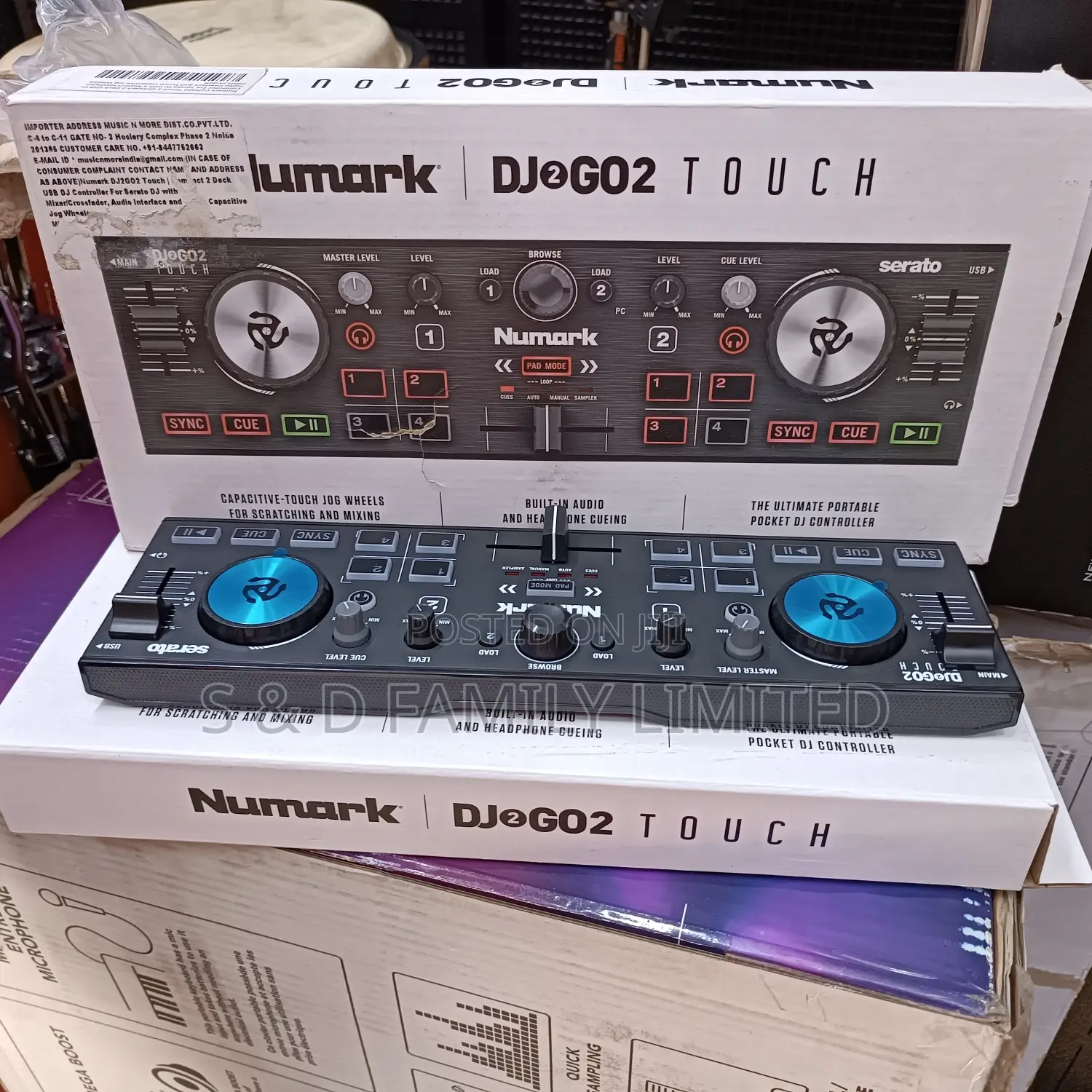 Numark DJ2GO2 Touch Compact 2 Deck USB DJ Controller