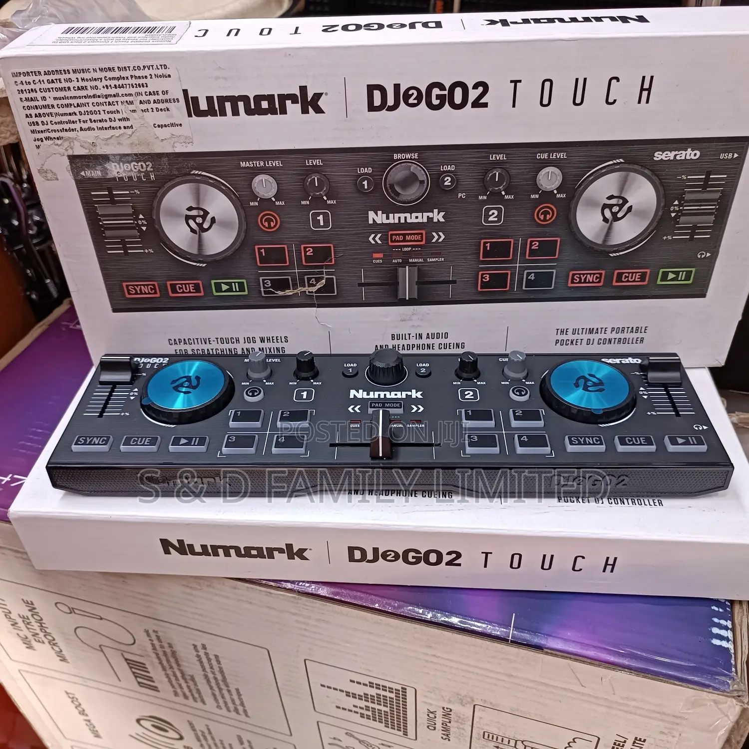 Numark DJ2GO2 Touch Compact 2 Deck USB DJ Controller