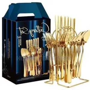 Spoon Fork 24 PCS Golden,
