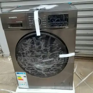 Grey 8kgs Skyworth Front Load Washing Machine.
