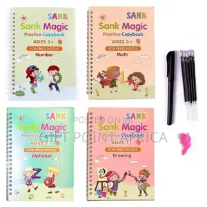4 Pieces Sank Magic Practice Books for Kids