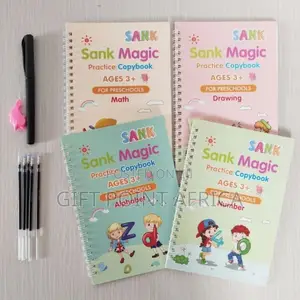 4 Pieces Sank Magic Practice Copybooks for Kids